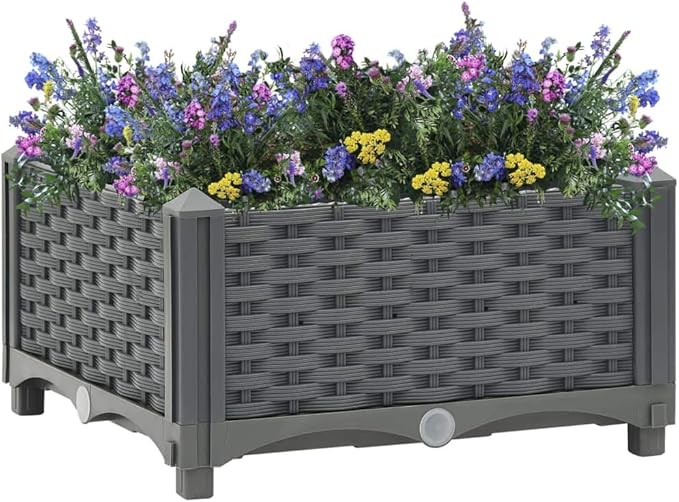 SKM Raised Bed 15.7x15.7x9.1 Polypropylene-03971026