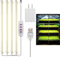 20 Inch Grow Light for Seed Starting for 1020 Trays Full Spectrum LED Hydroponics Growing System Lights Indoor Greenhouse Plant Lamp 8/12/16H Timer &amp Dimmable Grow Lamp 4 Pcs