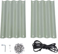 2pcs Raised Garden Bed Panels 304 Stainless Steel Rubber Oval Large Patio Ground Planter Box Metal Raised Planter Bed Kit for Home School Farm Agricultural Sites (Light Green)