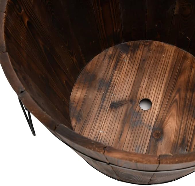 3 Piece Wooden Bucket Planter SetMultifunctional Raised BedPlant Privacy FenceBalcony Planter BedsHerb PlantersGreenhouse Planterfor HerbsFlowersOutdoorVegetablesSolid Wood Fir