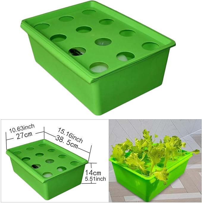 Hydroponic System Growing Box Hydroponic System Planting Container 12 Holes Hydroponics Grower Box for Home Indoor