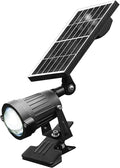 Sunset Lamp Outdoor LED Spotlight Waterproof Solar Bracket with Clip Security Tree Spotlights Adjustable IP65 Mini Clip Lamp for Billboards Courtyard Garden Pathway Light-Operated 5W