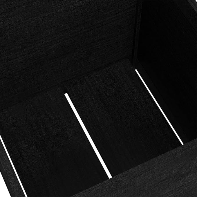 Wooden Garden Planter Box Raised Garden Bed Indoor Outdoor Planter Outdoor Wood Raised Garden Bed for Vegetables Flowers Herbs Black 23.6x23.6x23.6 Solid Wood Pine-417