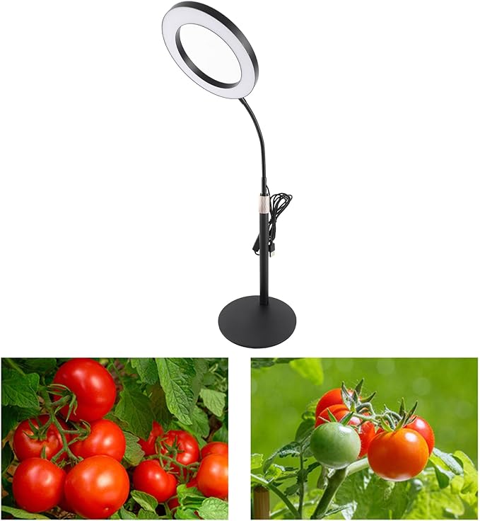Plant Grow Light 6500K Full Spectrum LED Growing Lamp with Clip 3 Timer 10 Adjustable Brightness Settings Height Adjustable LED Plant Light for Indoor Plants Seed Starting