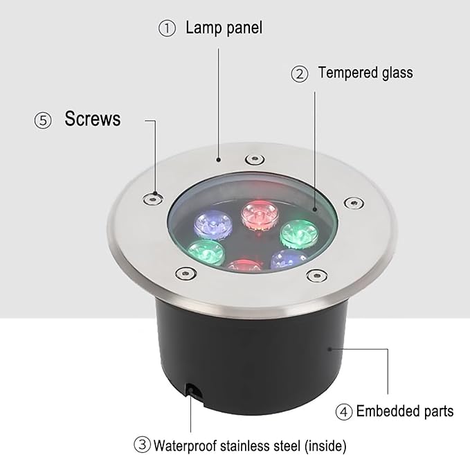 Outdoor Buried Lights - LED Underwater Light AC 24V Low Voltage Embedded Spotlight IP68 Waterproof Water Landscape Light Can Be Used Underwater for A Long TiYellow-15W