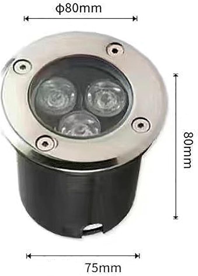 LED Landscape Lights - Outdoor Buried Lights Recessed Underground Lamp IP67 Waterproof Garden Ground Lights Landscape Decor Lighting Spotlight for DrivewayWhite-48W