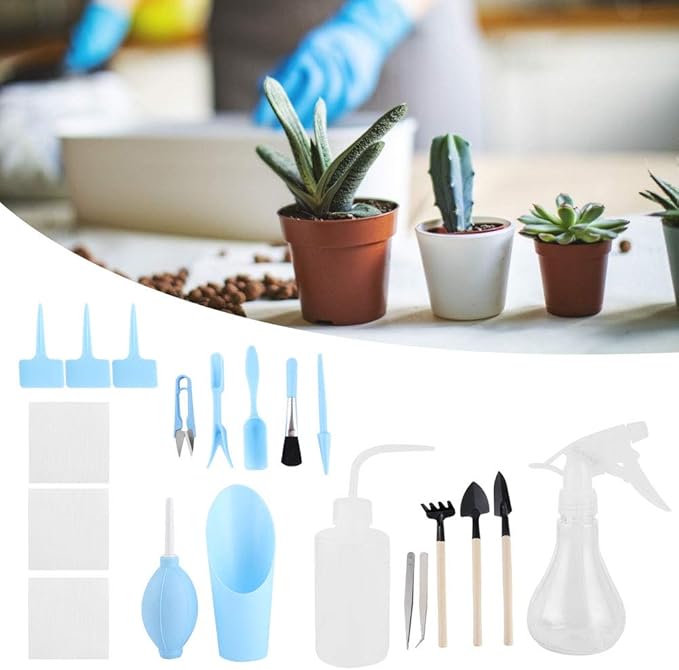 Lightweight Plants Tool Set Easy to Carry and for Bonsai Indoors Small Plants with Bonsai Plants Tool (Blue)