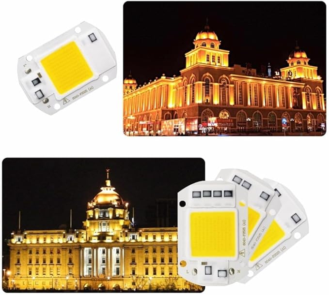 Landscape Lights LED COB Lamp Chip 10W 20W 30W 40W 50W AC 220V Smart IC LED Beads DIY for LED Floodlight Spotlight Cold White Warm White LED Street Lamp (Color : Cold White Size : 30W)