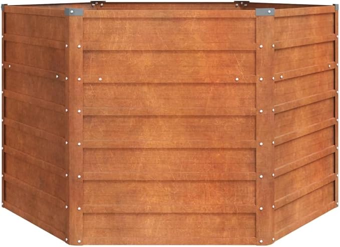 Corten Steel Garden Raised Bed Rusty Raised Garden Bed Kit Outdoor Raised Planter Box for Planting Plants Vegetables Flowers Fruits 50.8x50.8x30.3 Corten Steel-373