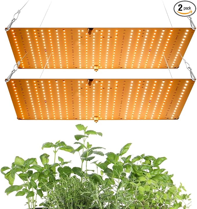2Packs 2000W LED Planting H2 Lights Dimmable &amp Noiseless Full Spectrum including Red Blue UV/IR for Optimal Plant Development Great for Indoor Vegetable Patches Flower Greenhouses &amp Plant Gr