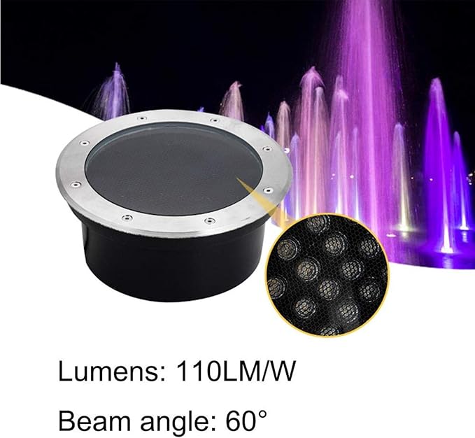 Floor LED Spotlight - 24V Integrated LED Floor lamp Landscape Lighting Honeycomb Anti-Glare Buried Lights IP67 Waterproof Garden Ground Spotlight LED Underground Light Landscape Decoration (Wa