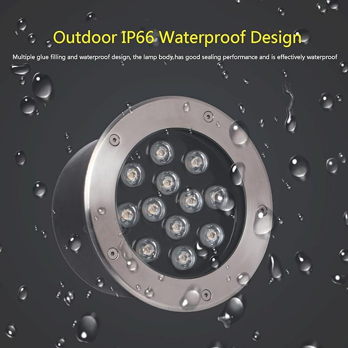 Outdoor Landscape Lights LED Buried Light AC85-110V IP66 Waterproof Recessed Ground Light for Garden Driveway Deck Step Yard Fence Pathway Spotlight