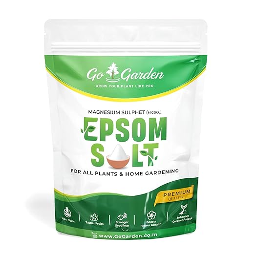 Go Garden Epsom Salt Magnesium Sulphate | Micro- Nutrient for Plants | Fertilizer for Plants Plant Growth Vegetables and Plant Nutrient Terrace Garden- 950 Kg