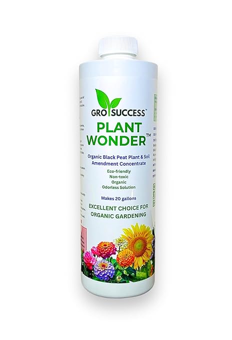 Organic Plant Fertilizer Liquid Concentrate – Plant Food for Indoor &amp Outdoor Plants Vegetables &amp Lawn – Soil Booster with Humic &amp Fulvic Acid – 16 oz – GroSuccess PlantWonder