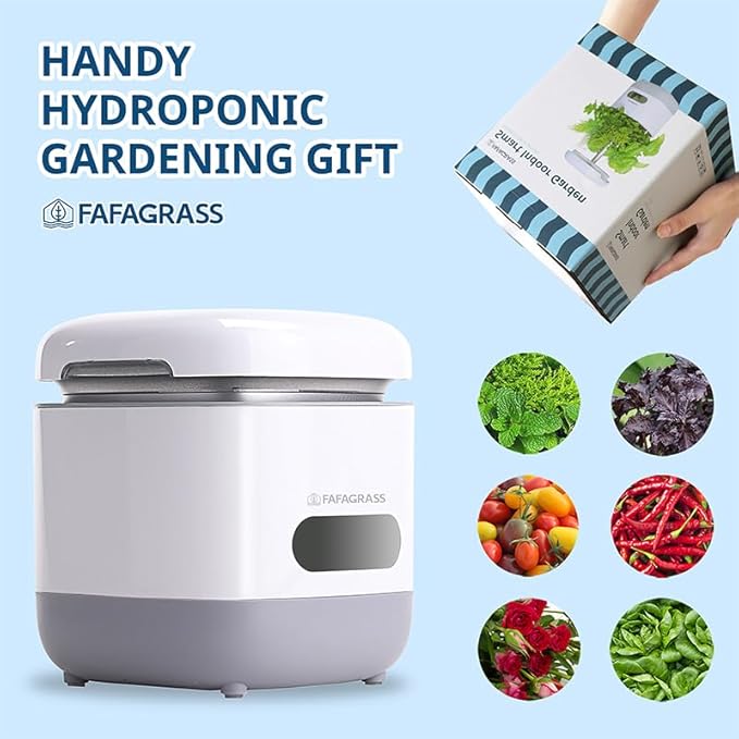Indoor Hydroponic Garden System LED Growing Light Adjustable Height Water Pump Countertop Herb Garden Kit