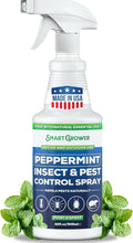 All Natural Peppermint Oil Insect &amp Pest Control Spray Repels Mice Spiders Ants for Home Indoor Outdoor Garden Maximum Strength Smart Grower Ready to Use 32 FL OZ