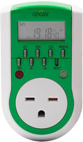 Grow1 240V Outlet Digital Timer Single Outlet 15A Compatible with 220V 230V &amp 240V Outlets Great for Grow Lights Reptile Enclosures &amp Aquarium Timer