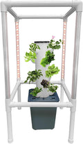 Tower Garden Hydroponics Growing System15-Plant Indoor Vertical Garden with LED Timing Grow LightNursery Germination Kit Including Water LevelWater Tank