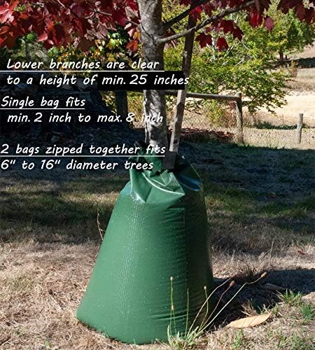 25 Gallon X-Large Tree Watering Bag Slow Release Tree Drip Irrigation Bag Automatic Water Saving Irrigation Water System for Young&ampNewly Planted Trees&ampEvergreens&ampShrubs