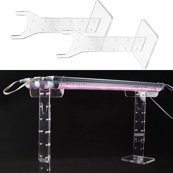 Yardwe Grow Light Stand for Indoor Plants Acrylic Metal Rack Sturdy Safe for T20 Grow Lights Enhance Plant Growth