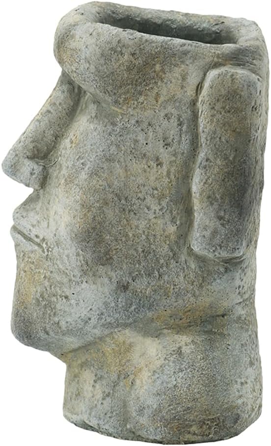 5x5.5x9 Easter Island Cement Planter