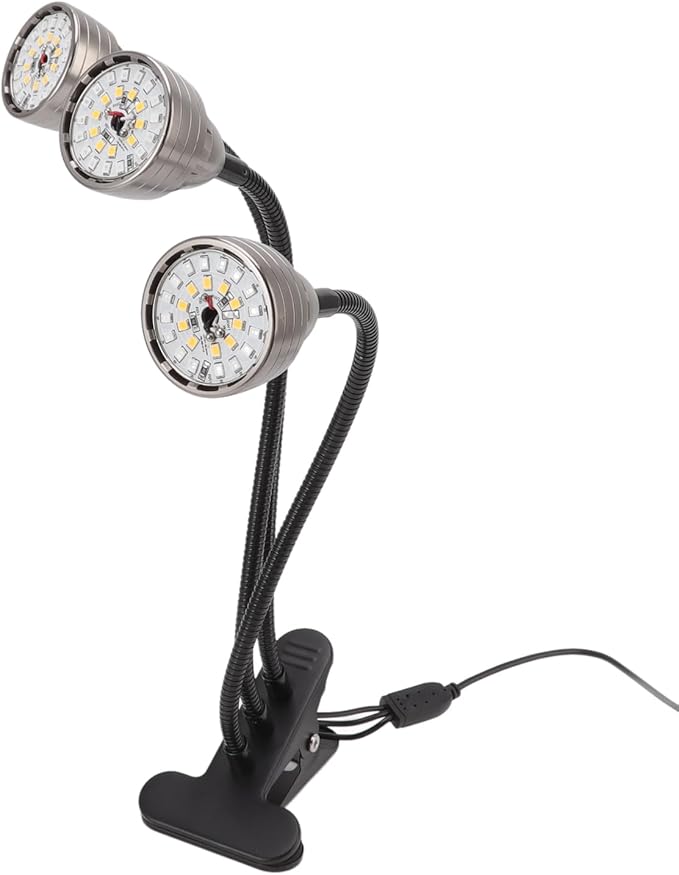 LED Plant Grow Light Full Spectrum 360 Degree Adjustable Clip On USB Powered Indoor Plants Light with 5 Dimming Modes 3 Fill Light Modes for Succulents Aluminum Alloy 78LEDs