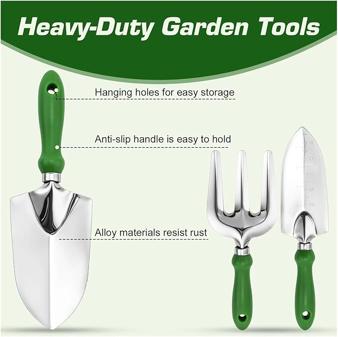 Gardening Tools Set Including Garden Shear Claw Gloves Cultivator Transplant Trowel Soil Scoop Outdoor Planting