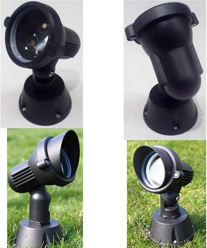Kiven IP65 Waterproof Landscape Clamp Light Decorative Spotlight with Plug-in Cord and Timer for Indoor Outdoor Park Yard Garden Step Statue COB Lawn Light (3W Warm White)