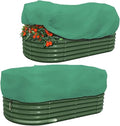 Outdoor Raised Garden Bed Cover 2 Pack Frost Protection Plant Cover Non Woven Fabric Lightweight Breathable Winter Shield for Pots Shrubs Trees Green for Plants Vegetables Flowers(110x40x45cm)