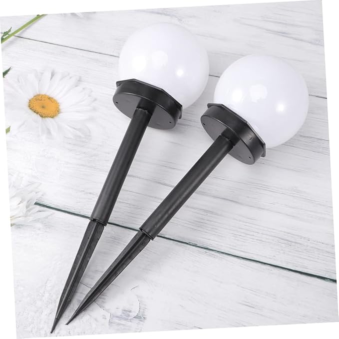LIFKOME 8pcs Solar Powered Lawn Light Waterproof Garden Bulb Ball Lamp Outdoor Stick Light for Backyard Pathway and Yard Decor