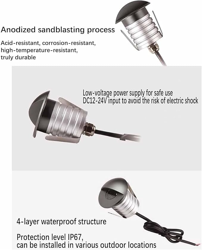 3W Mini LED Beam Spotlight Concealed Background Wall Ceiling Lamp Recessed Outdoor Landscape Lights Half Moon Anti-Glare Led Spot for Cabinets DecorateCool White 6000k 6pcs3W