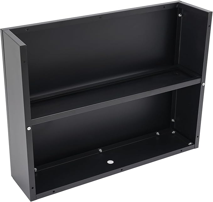 Metal Raised Garden Bed 36 * 10 * 28in Steel Rectangular Planter Flower Box with Intermediate Shelf for Indoor Outdoor Balconies Gardens Decks Patios Decks Front Porches (Black)