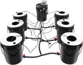 Hydroponic System Top Drip Hydroponics Growing System Kit 120v 60hz Recirculating Deep Water Culture Hydroponic Bucket Kit with 5.28gal/6 Hydroponic Drums 0.03mpa Air Pump Reflective Films