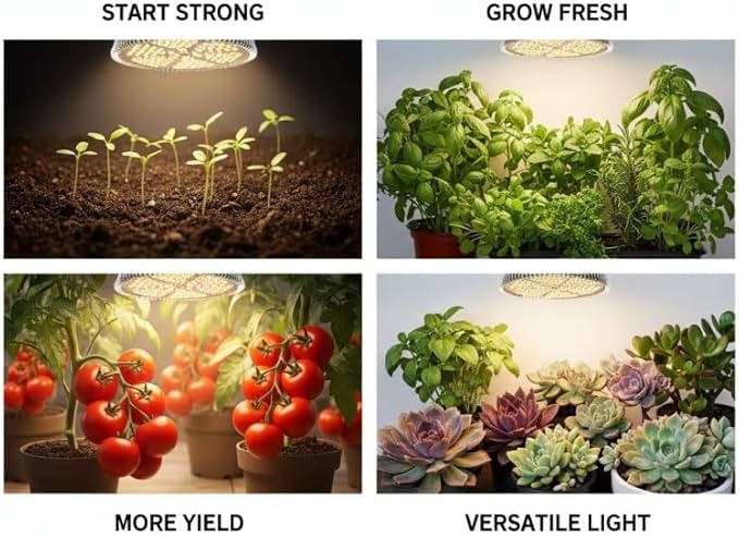 E27 Full Spectrum Grow Light 26W Plant Light Bulb Par38 Sunlight 150 Led 4.7 X 4.9 In Full Wave Band
