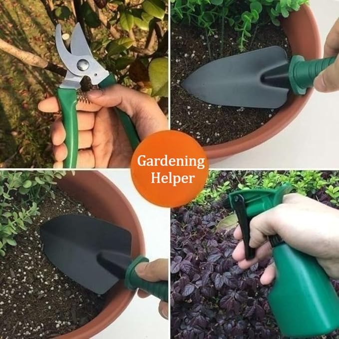 Garden Tool Set Floral Print Stainless Steel Heavy Duty Gardening Tools Trowel Rake Weeder Pruner Shears Sprayer Gloves&ampCarrying Case Ideal Gardening Gifts for Women Father(Purple 5-Piece Set)