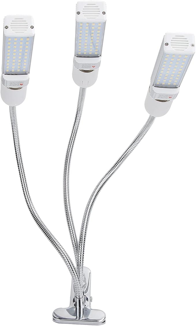 Plant Growing Light Adjustable 3 Head LED Plant Growth Light with USB Clip for Outdoor Garden
