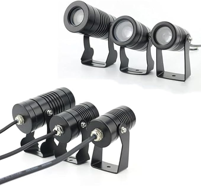 LED Beam Spotlight IP67 Waterproof Outdoor Projector Light Narrow Beam Remote Illumination (Green 3W-24V)