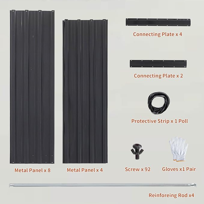Anwick 7.2x3.6x2 FT Galvanized Raised Garden Bed Kits - Garden Planters for Outside Rectangular Metal Planters Box Deep Root Planters for Outdoor Plants Vegetables Flowers (7.2x3.6x2FT)