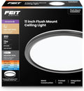 Feit Electric 11 Round LED Flat Panel Light Adjustable White 5 Color Temperatures Night Light Mode Dimmable Slim Profile with Interchangeable Magnetic Frames FP11RT/5CCT/NL/WH