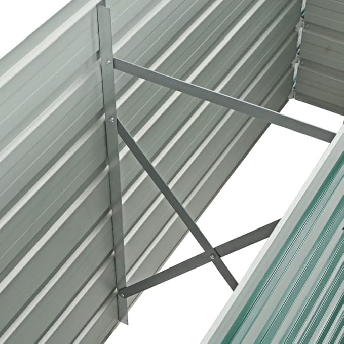 SKM Garden Raised Bed Galvanised Steel 160x40x77 cm Green (Weight-11KG)