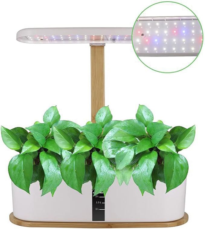 10 Pods Indoor Garden Plant Germination Kit with LED Grow LightHydroponics Growing System 2.5L Water Cycle Herb Garden Plants Germination Kit with Automatic Timer for Family Gardening Planter