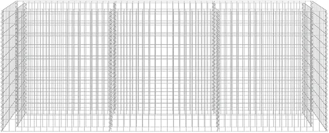 Gabion Raised Bed Silver Galvanized Steel Large Durable Gardening Pots &amp Planters 143562