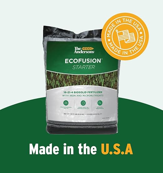 The Andersons Professional Ecofusion™ Starter 16-21-4 Biosolid Fertilizer with Iron and Micronutrients 18 lb. Bag - Covers up to 5000 sqft.