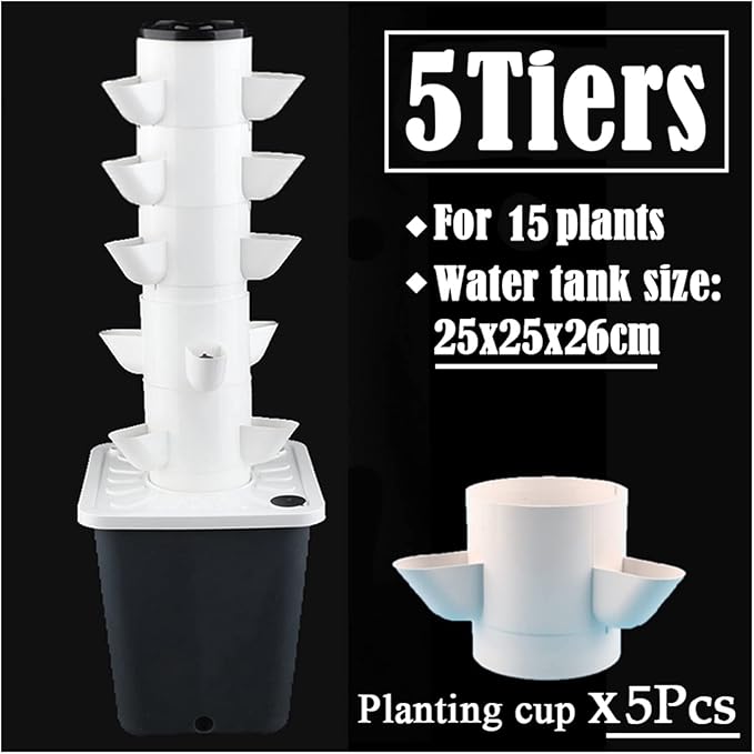 DIY Balcony Hydroponic Growing System Detachable PP Colonization Cups Home Garden Farm Greenhouse Vertical Tower Planters