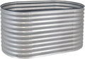 HomeRoots 32 X 63 Silver Metal Oval Raised Garden Bed