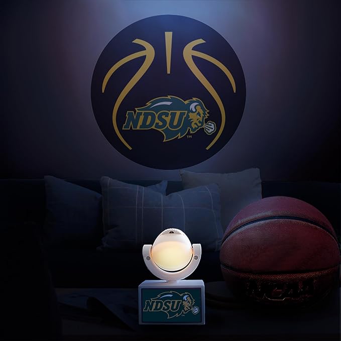 Sporticulture NCAA American Football NDSU - Adjustable Led Mini Spotlight Projector with 6 Team Logo Designs - Portable &amp Rechargeable Spotlight - Battery-Operated - 4.375” x 3.125”