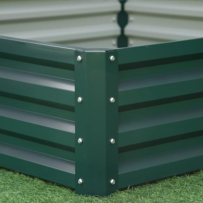 Galvanized Raised Garden Bed 4' x 4' x 1' Metal Planter Box