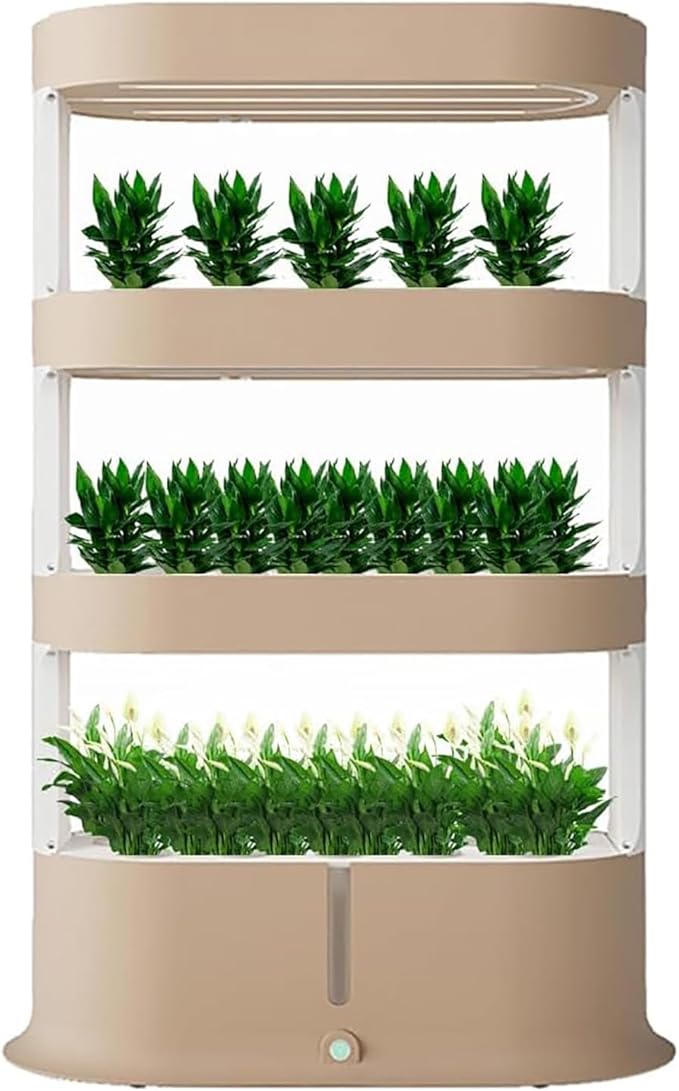 COYEUX Indoor Hydroponics System Automated LED Grow Lights Hydroponic Growing System with Remote Control for Herbs Fruits Vegetables White