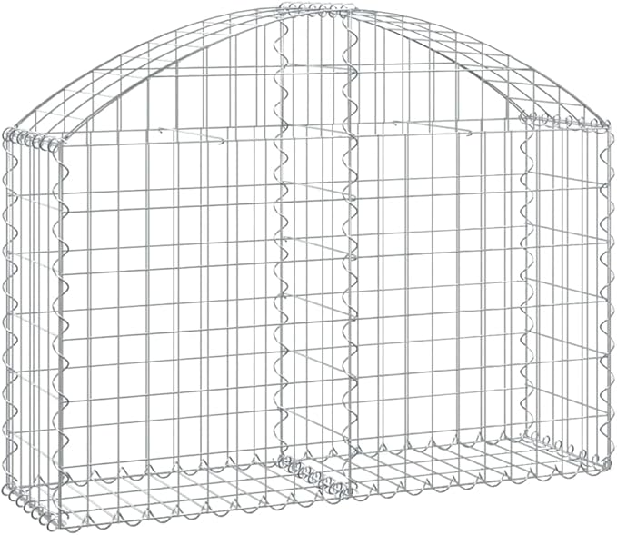 Gabion Basket Silver Galvanized Iron 39.4x11.8x23.6/31.5 in Outdoor Rectangular Metal Garden Bed Durable Planter Box for Landscaping