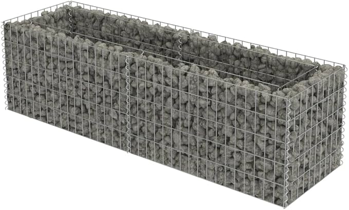 SKM Gabion Raised Gabion Raised Bed Galvanised Steel 70.9x19.7x19.7
